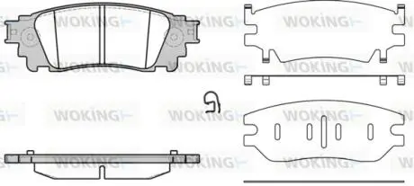 P1736300 Колодки тормозные дисковые задние Lexus Nx (zgz1_, agz1_, ayz1_) 2.0 14-,Lexus N WOKING подбор по vin на Brocar