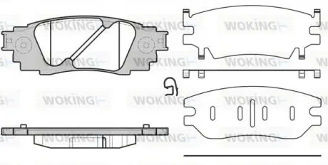 P1736310 Колодки тормозные дисковые задние Lexus Rx (agl2_, ggl2_) 3.5 15- (P17363.10) WO WOKING подбор по vin на Brocar
