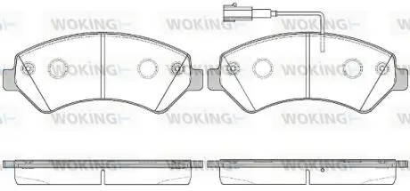 P1375322 Колодки гальмівні дискові передні Fiat Ducato 2.3 06-,Fiat Ducato 3.0 06- (P13 WOKING підбір по vin на Brocar
