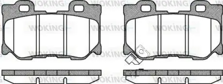 P1265301 Колодки гальмівні дискові задні Infiniti Fx 3.0 08-,Infiniti Fx 3.5 02-08 (P12 WOKING підбір по vin на Brocar