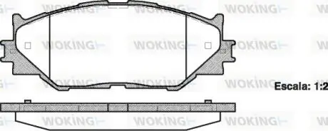 P1301300 Колодки тормозные дисковые передние Lexus Is c (gse2_) 2.5 09-,Lexus Is ii (gse2 WOKING підбір по vin на Brocar