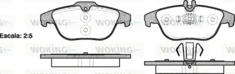 P1205300 Колодки тормозные дисковые задние Mercedes-benz C-class (c204) 1.6 11-,Mercedes- WOKING подбор по vin на Brocar