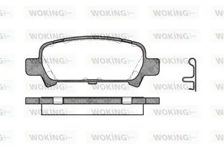 P629302 Колодки гальмівні дискові задні Subaru Forester (sg) 2.0 02-,Subaru Forester (WOKING підбір по vin на Brocar