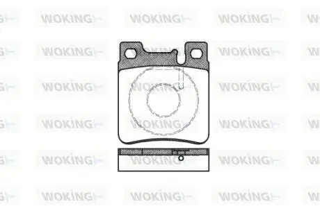 P507300 Колодки тормозные дисковые задние Mercedes-benz C-class (cl203) 3.0 01-11 (P5073 WOKING подбор по vin на Brocar