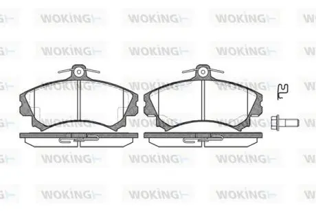 P490302 Колодки тормозные дисковые передние Mitsubishi Colt vi 1.1 02-12,Mitsubishi Colt WOKING подбор по vin на Brocar