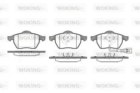 P290341 Колодки гальмівні дискові передні Seat Ibiza iv 1.8 02-09,Seat Ibiza iv 1.9 02 WOKING підбір по vin на Brocar
