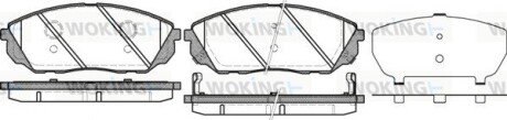 P1141312 Колодки гальмівні дискові передні Kia Sorento i 2.5 02-,Kia Sorento i 3.3 02- WOKING підбір по vin на Brocar