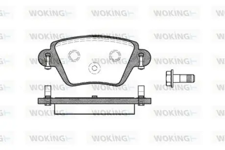 P677310 Колодки гальмівні дискові задні Nissan Kubistar 1.2 03-09,Nissan Kubistar 1.5 WOKING підбір по vin на Brocar