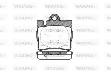 P670300 Колодки гальмівні дискові задні MB S-CLASS (W220) (98-06) WOKING підбір по vin на Brocar