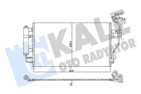 358745 NISSAN Радиатор кондиционера с осушителем LEAF Electric 10-, NV200/ EVALIA Автобус e-NV KALE OTO RADYATOR подбор по vin на Brocar