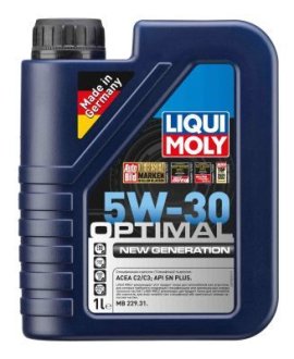 39030 1л OPTIMAL NEW GENERATION 5W-30 Масло мотор. синтетическое ACEAC2/C3, API SN Plus, MB LIQUI MOLY підбір по vin на Brocar