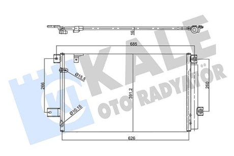 358760 Радіатор кондиціонера з осушувачем COROLLA Verso 44959 D-4D-5 KALE OTO RADYATOR підбір по vin на Brocar