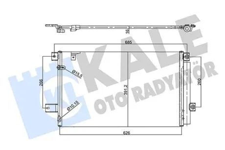 358760 Радіатор кондиціонера з осушувачем COROLLA Verso 44959 D-4D-5 KALE OTO RADYATOR підбір по vin на Brocar