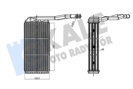 360190 LAND ROVER Радиатор отопителя салона FREELANDER I 45139 16V4x4 KALE OTO RADYATOR подбор по vin на Brocar