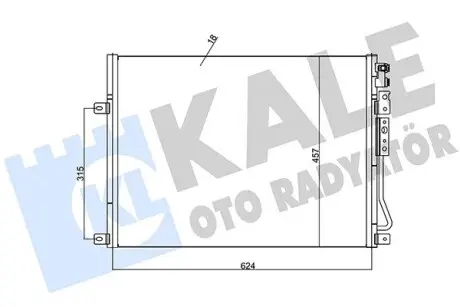 385800 JEEP Радиатор кондиционера Commander,Grand Cherokee II,III -4 KALE OTO RADYATOR підбір по vin на Brocar