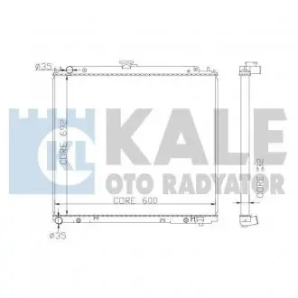 370600 NISSAN Радиатор охлаждения Navara,Pathfinder 2.5dCi -5 KALE OTO RADYATOR підбір по vin на Brocar