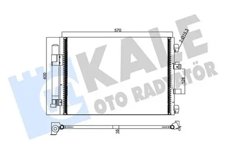 358250 Радіатор кондиціонера C-Max II,Focus III 10- KALE OTO RADYATOR підбір по vin на Brocar