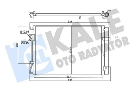 358030 KIA Радиатор кондиционера c осушителем RIO IV -17 KALE OTO RADYATOR подбор по vin на Brocar