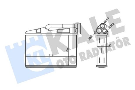 360185 Радиатор отопителя салона 520d/E39, X5/E53 KALE OTO RADYATOR підбір по vin на Brocar