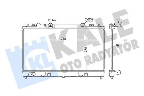 347920 Радіатор охолодження Mazda 6 2.0DI 02- KALE OTO RADYATOR підбір по vin на Brocar