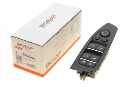 B7358108 Кнопка стеклоподъемника (передняя) BMW 5 (F10/F04/F11) 09-17 BOGAP подбор по vin на Brocar
