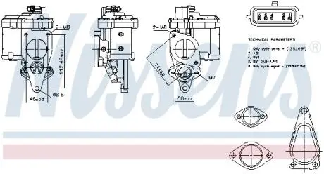 98272 Клапан рециркуляції газів NISSENS підбір по vin на Brocar