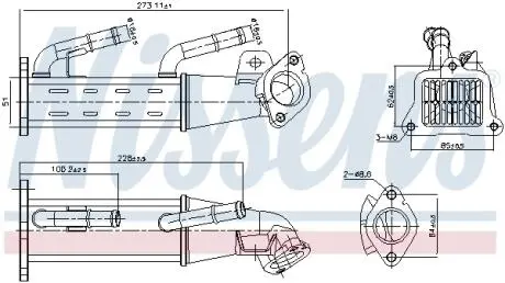 989404 Радіатор рециркуляції ВГ NISSENS підбір по vin на Brocar