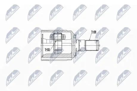 NPWHY538 INNER CV JOINT NTY підбір по vin на Brocar