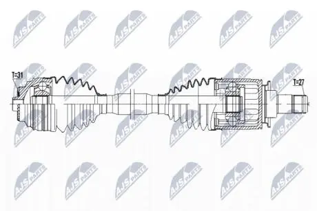 NPWBM181 ПОЛУОСЬ NTY подбор по vin на Brocar