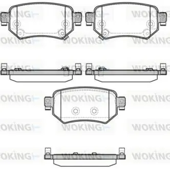 P1782302 Колодки гальмівні дискові задні Mazda 6 2.0 12-,Mazda 6 2.2 12-,Mazda 6 2.5 12 WOKING підбір по vin на Brocar