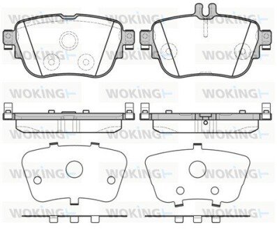 P1799300 Колодки тормозные дисковые задние Mercedes-benz E-class (w213) 2.0 16- (P17993.0 WOKING підбір по vin на Brocar