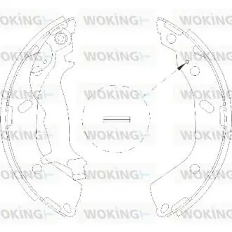 Z419300 Колодки гальмівні барабанні задні Hyundai Getz 1.1 02-10,Hyundai Getz 1.3 02-1 WOKING підбір по vin на Brocar