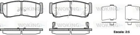 P1339302 Колодки гальмівні дискові задні Hyundai H-1 cargo 2.5 08-,Hyundai H-1 travel 2 WOKING підбір по vin на Brocar