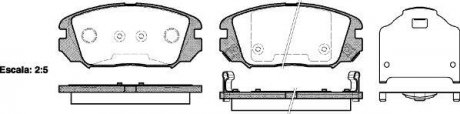 P1304302 Колодки тормозные дисковые передние Honda Civic viii 1.6 05-,Hyundai Grandeur 2. WOKING подбор по vin на Brocar