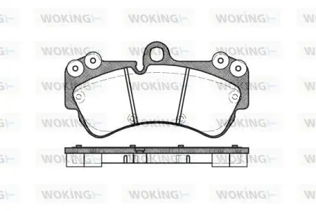 P894300 Колодки гальмівні дискові передні Porsche Cayenne 3.0 02-10,Porsche Cayenne 3. WOKING підбір по vin на Brocar