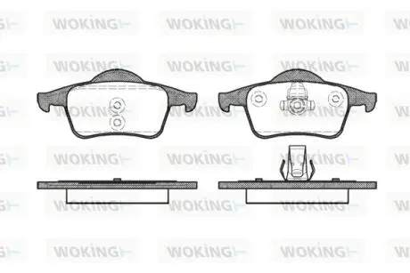P614300 Колодки гальмівні дискові задні Volvo S60 i 2.0 00-10,Volvo S60 i 2.3 00-10 (P WOKING підбір по vin на Brocar