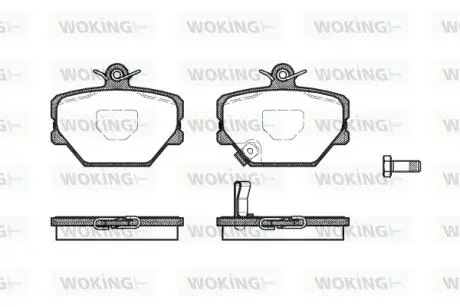P605302 Колодки тормозные дисковые передние Smart Fortwo 0.7 04-07,Smart Fortwo 0.8 04-0 WOKING підбір по vin на Brocar