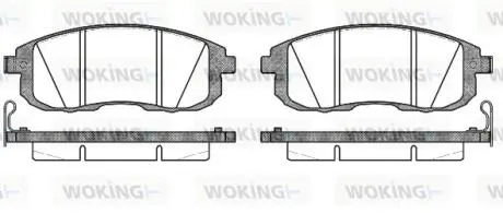 P393314 Колодки тормозные дисковые передние Nissan Cube 1.5 07-,Nissan Cube 1.6 07- (P39 WOKING подбор по vin на Brocar