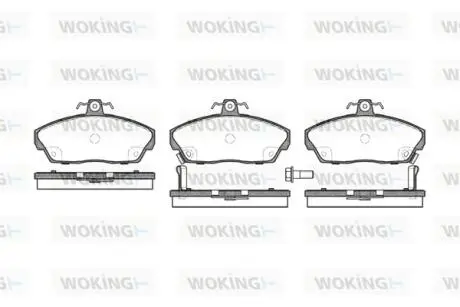 P237302 Колодки тормозные дисковые передние Honda Civic vii 1.3 00-06,Honda Civic vii 1. WOKING подбор по vin на Brocar