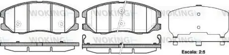 P1361312 Колодки гальмівні дискові передні Chevrolet Captiva 2.0 06-,Chevrolet Captiva WOKING підбір по vin на Brocar