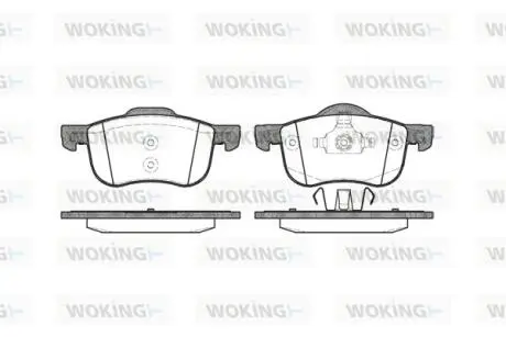 P613300 Колодки гальмівні дискові передні Volvo S60 i 2.0 00-10,Volvo S60 i 2.3 00-10 WOKING підбір по vin на Brocar