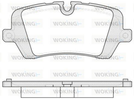 P1441300 Колодки тормозные дисковые задние (P14413.00) WOKING WOKING підбір по vin на Brocar