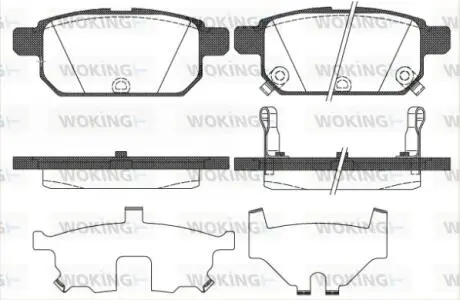 P1571302 Колодки тормозные дисковые задние Suzuki Swift iv 1.2 10-,Suzuki Swift iv 1.3 10 WOKING підбір по vin на Brocar