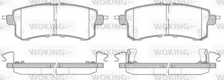 P1547302 Колодки тормозные дисковые задние Infiniti Qx56 5.6 10-,Nissan Patrol vi 5.6 10- WOKING підбір по vin на Brocar