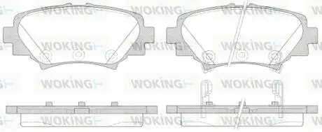 P1470302 Колодки тормозные дисковые задние Mazda 3 1.5 13-,Mazda 3 2.0 13-,Mazda 3 2.2 13 WOKING подбор по vin на Brocar