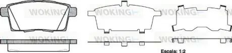 P1368300 Гальмівні колодки зад. Mazda CX-7/CX-9 07- WOKING підбір по vin на Brocar