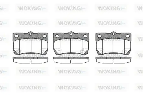 P1081302 Колодки тормозные дисковые задние Lexus Gs (grs19_, uzs19_, urs19_) 3.0 05-11 (P WOKING підбір по vin на Brocar