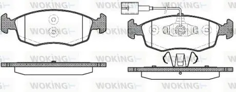 P072352 Колодки тормозные дисковые передние Fiat 500 0.9 07-,Fiat 500 c 0.9 09-,Fiat Gra WOKING підбір по vin на Brocar