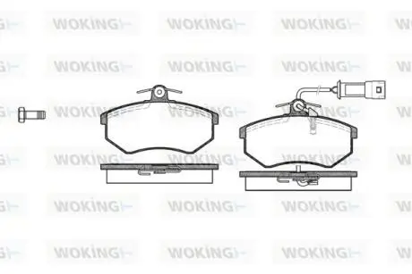 P034302 Колодки гальмівні диск. перед. (вир-во Remsa) Chery Amulet ii 1.8 10-,Chery Amulet ii 2.0 10- (P0343.02) WOKING WOKING підбір по vin на Brocar