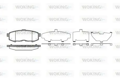 P1060300 Колодки гальмівні WOKING підбір по vin на Brocar